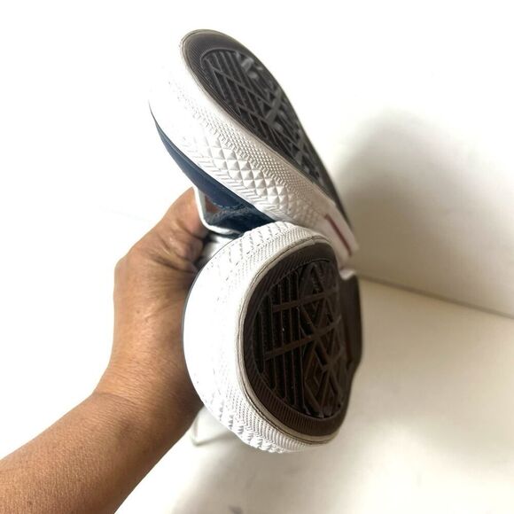 Converse All Star Big Kids Junior Sz 4 Blue Quilted High Top Zip/Lace Up Sneaker - Picture 7 of 11